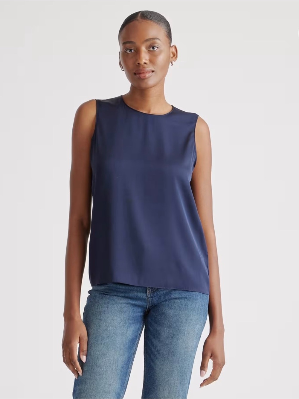 Quince Washable Stretch Silk Shell Tank - Large